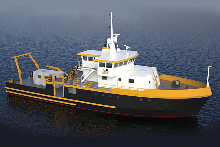 This artist's rendering shows the Maggi Sue, which will be the most advanced research vessel ever designed for the Great Lakes. The Kikkoman gift brings the total raised for the project to over $15 million, which is two-thirds of the goal to construct and endow the operation of the Maggi Sue.